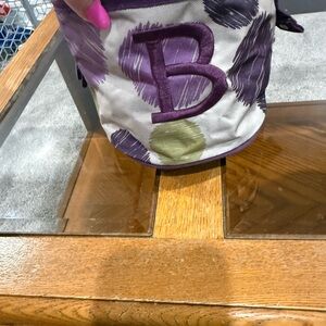 Thirty One Mini Hanging Storage Bin Round Organize w/initial  B